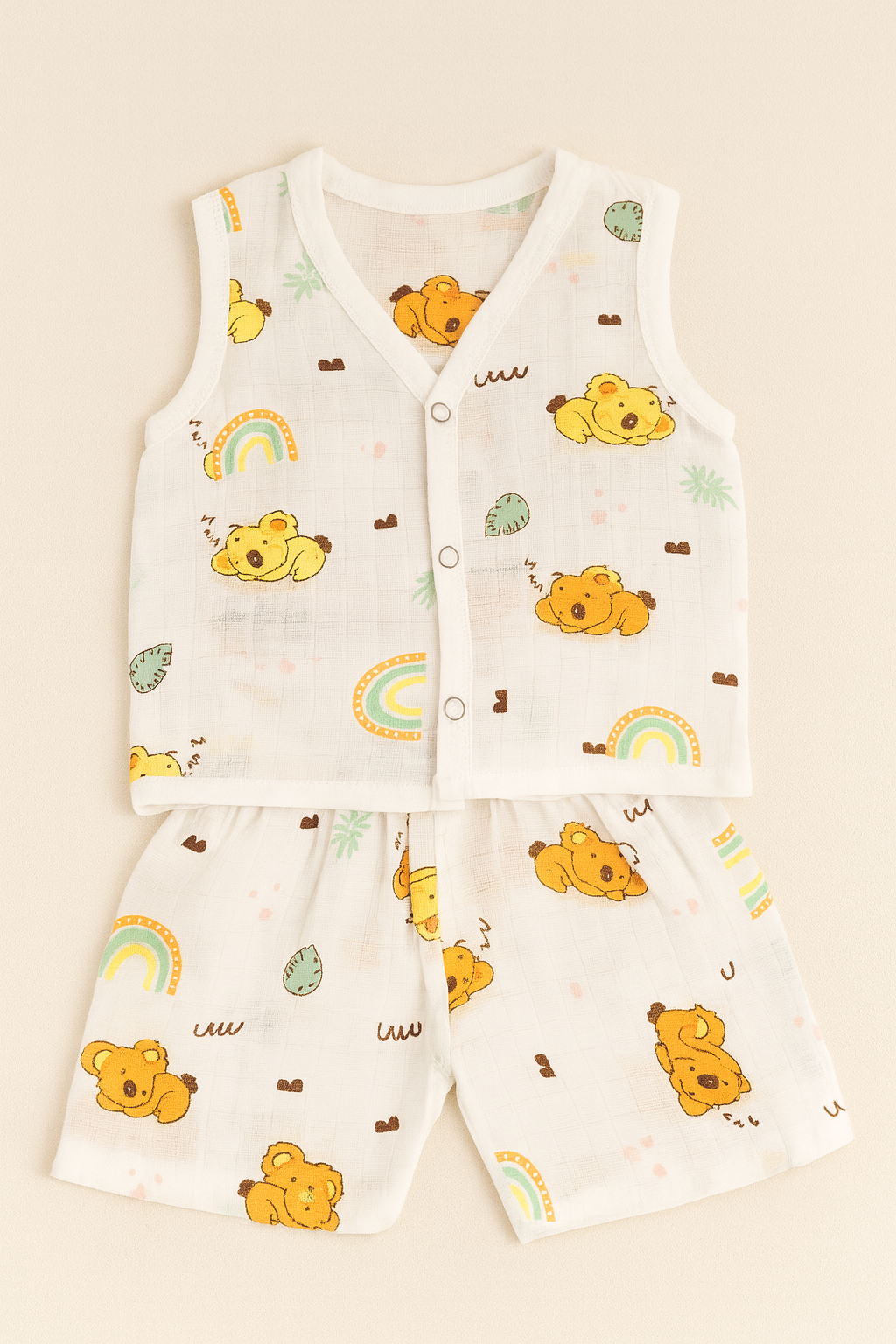 Koala Cuddles Muslin Cord-Set – Soft Breathable Baby Summer Outfit