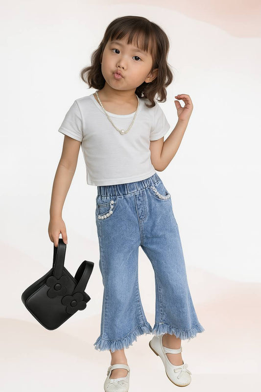Pearl Flare Denim Pants
