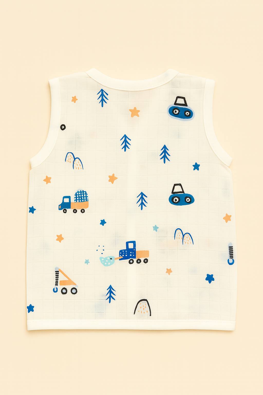 Tiny Trucks Muslin Jhabla