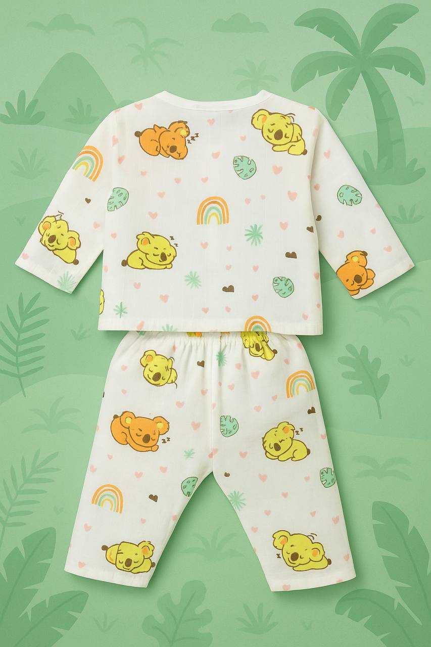 Koala Cuddles Muslin Night Suit – Soft Cotton Babywear