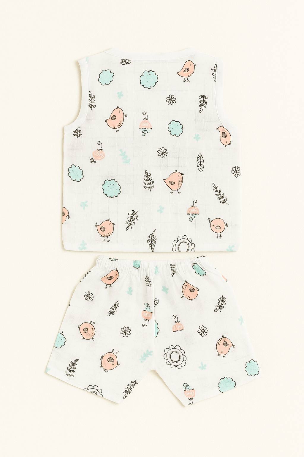 Birdie Bliss Baby Muslin Cord Set – Soft & Breathable Summer Outfit