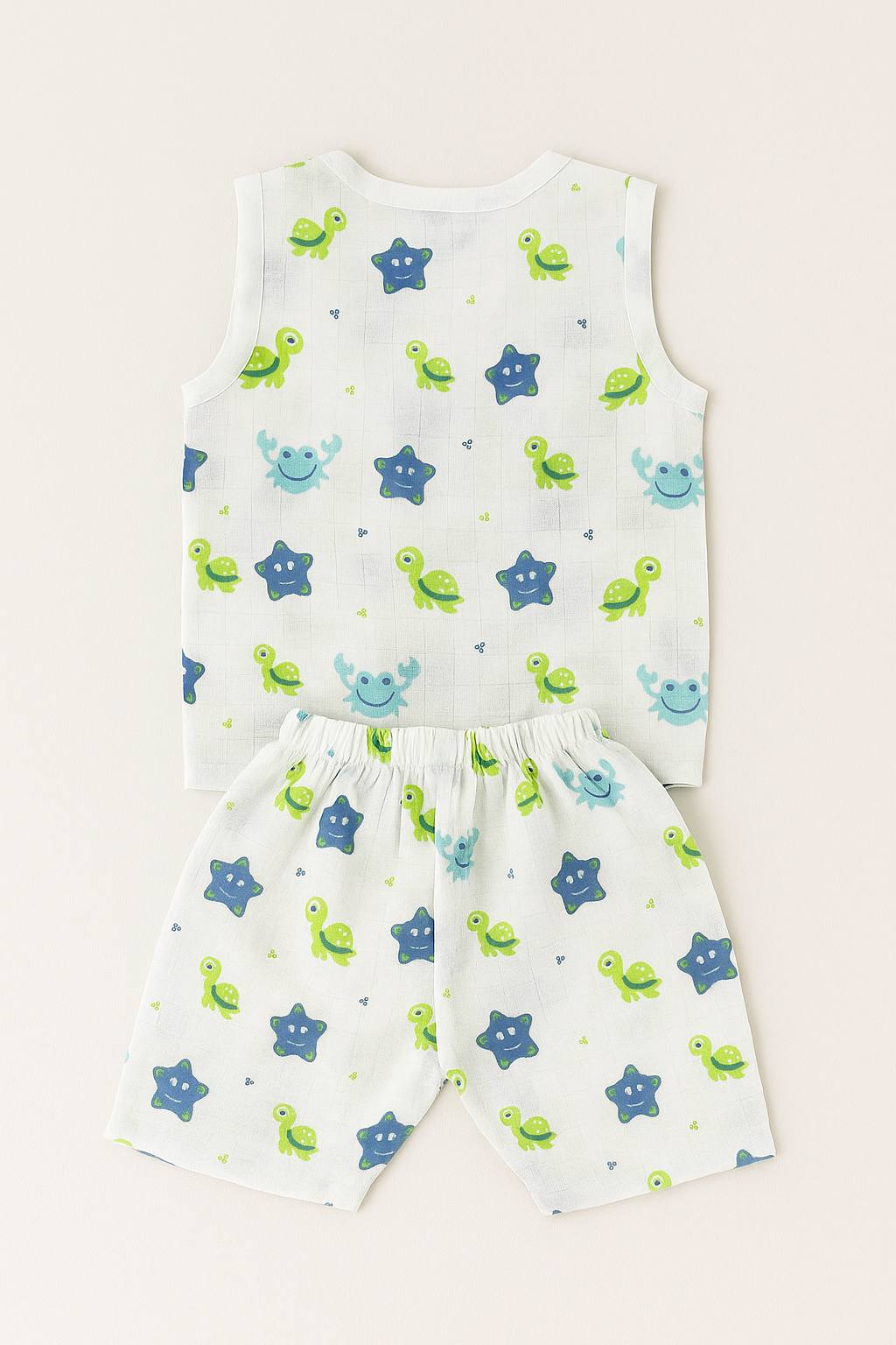 Sea Friends Baby Muslin Cord Set – Soft & Breathable Summer Outfit