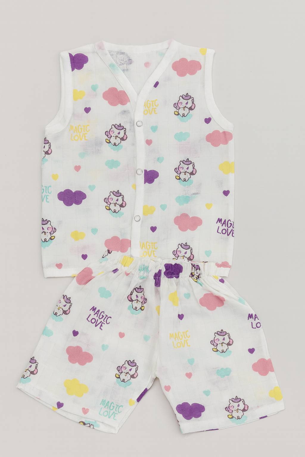 Magic Love Muslin Cord Set – Soft & Breathable Baby Outfit