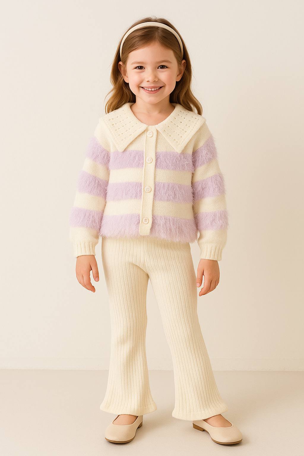 Lavender Fluff Snuggle Set for Kids (2–6Y) | Cozy Winter Co-ord